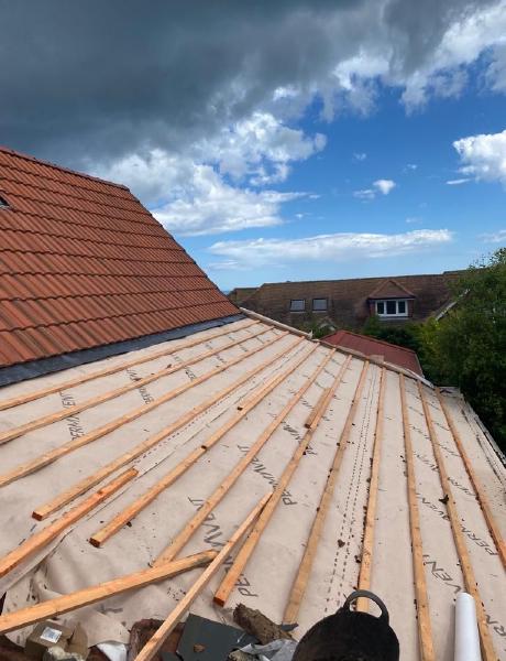Pitch slate roofing project in South Devon